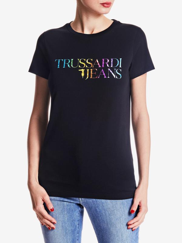 Tričko Trussardi T-Shirt Cotton Jersey Regular Fit Černá
