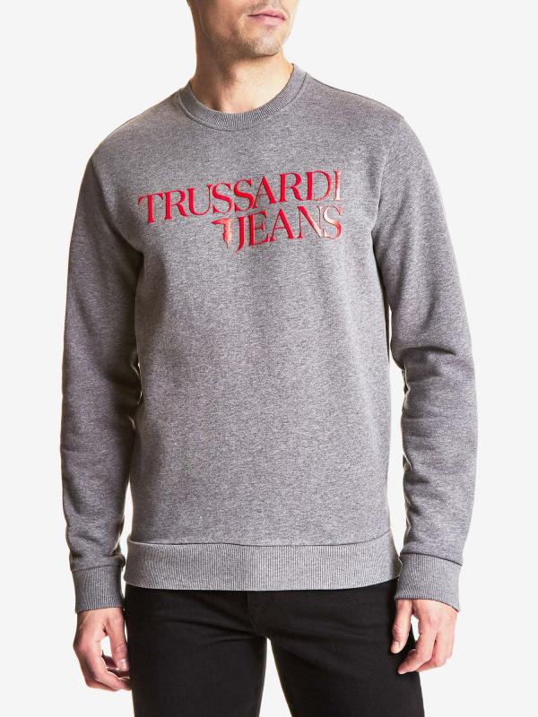Mikina Trussardi Sweater Pure Cotton Brushed Regular Fit Barevná