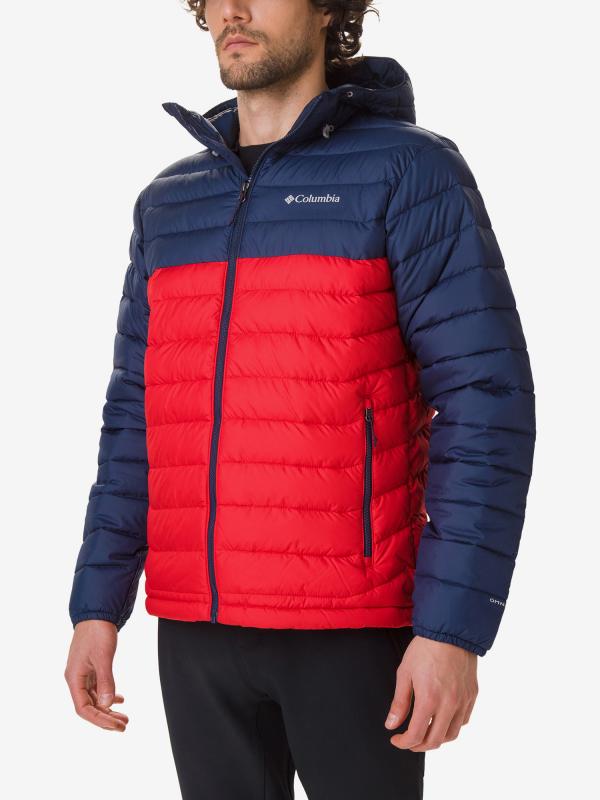 Bunda Columbia Powder Lite Hooded Jacket Červená