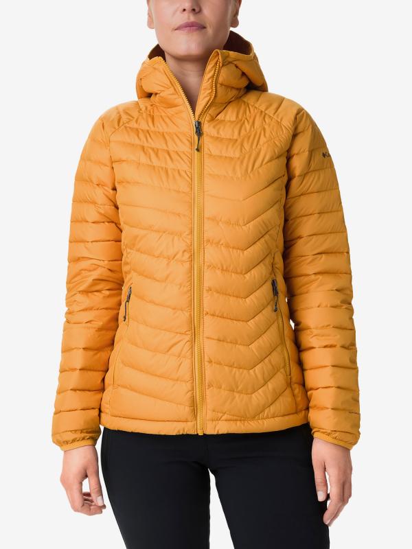 Bunda Columbia Powder Lite Hooded Jacket Oranžová