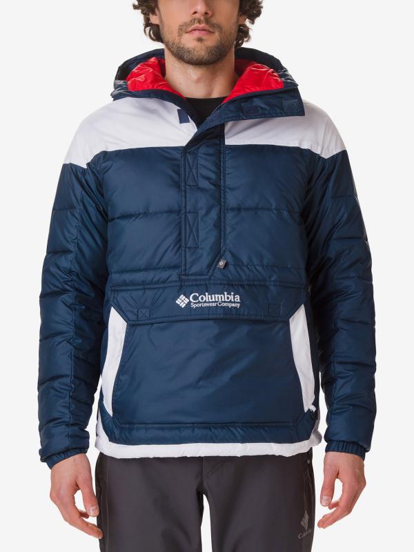 Bunda Columbia Lodge Pullover Jacket Modrá