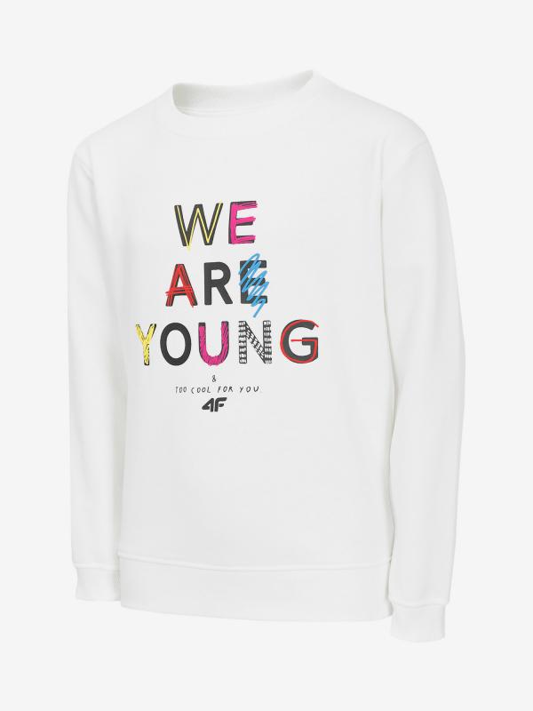 Mikina 4F Jbld204 Sweatshirt Bílá