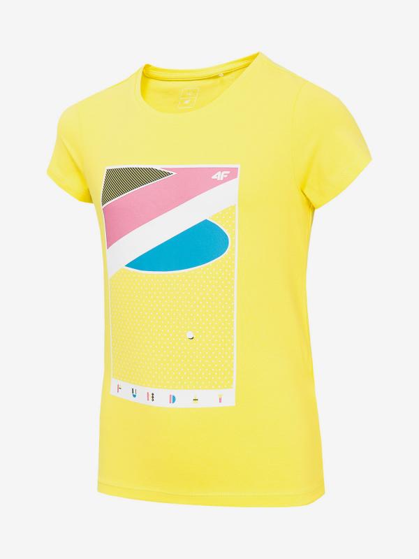 Tričko 4F Jtsd202 T-Shirt Žlutá