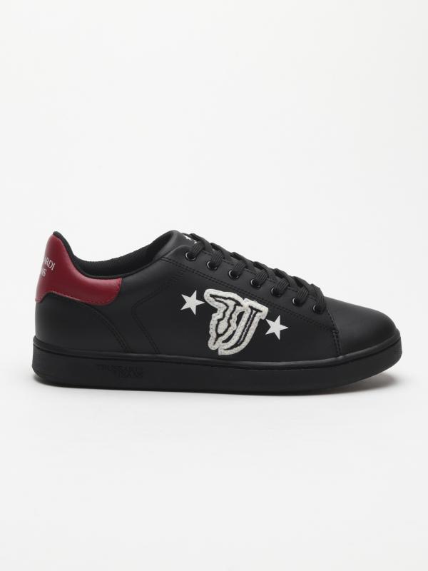 Boty Trussardi Sneaker Synthetic Patch Logo With Stars Šedá