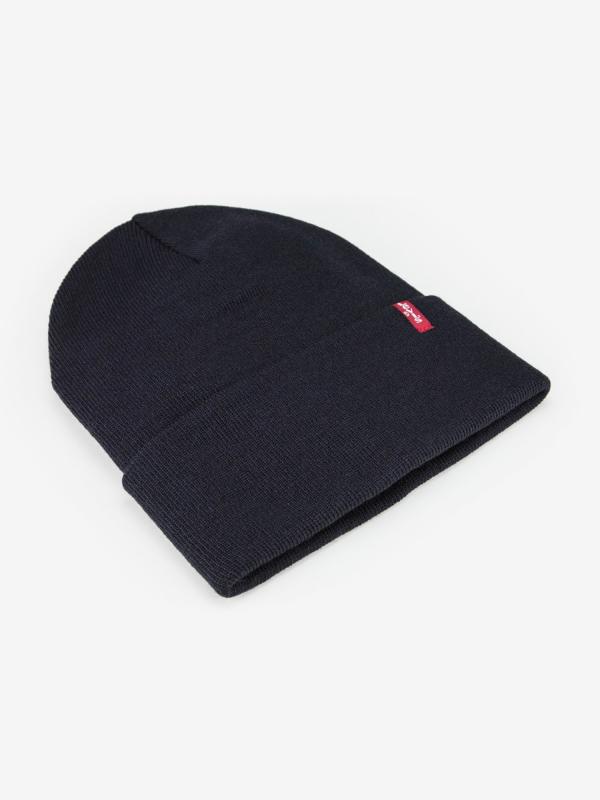 Čepice Levi's® Slouchy Red Tab Beanie Černá