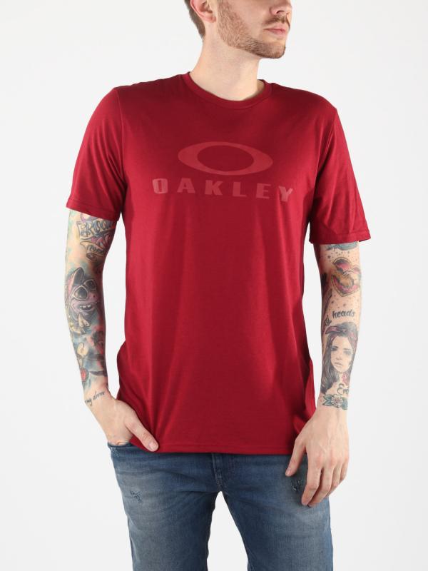 Tričko Oakley O Bark Raspberry Červená