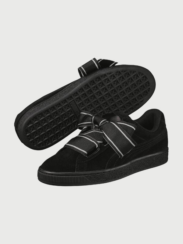 Boty Puma Suede Heart Satin II Wn s Černá