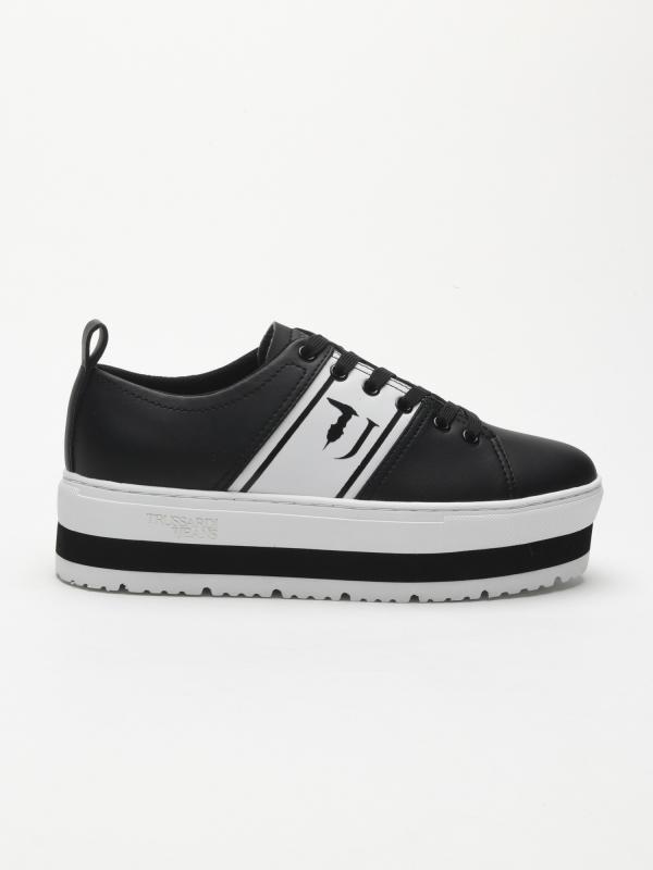 Boty Trussardi Runner Synthetic Plateaux Monogram Stripe Barevná