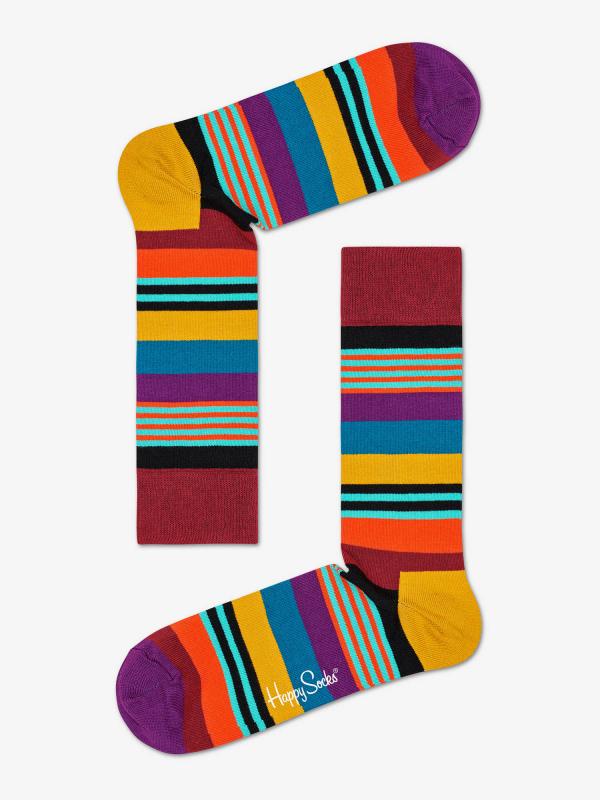 Ponožky Happy Socks Multi Stripe Sock S-M (36-40) Barevná