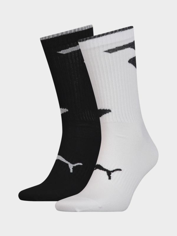 Ponožky Puma Men Crew 2 Pack White Black Barevná