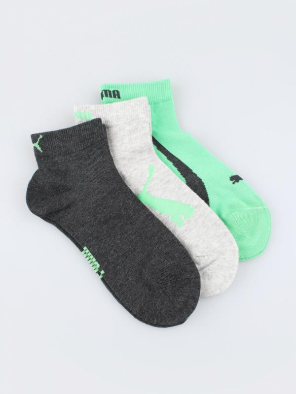 Ponožky Puma Kids Lifestyle Quarters 3 Pack Grey Barevná