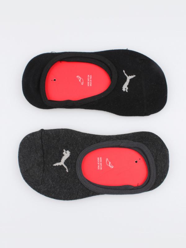Ponožky Puma Women Footies 2 Pack Black Antracite Černá