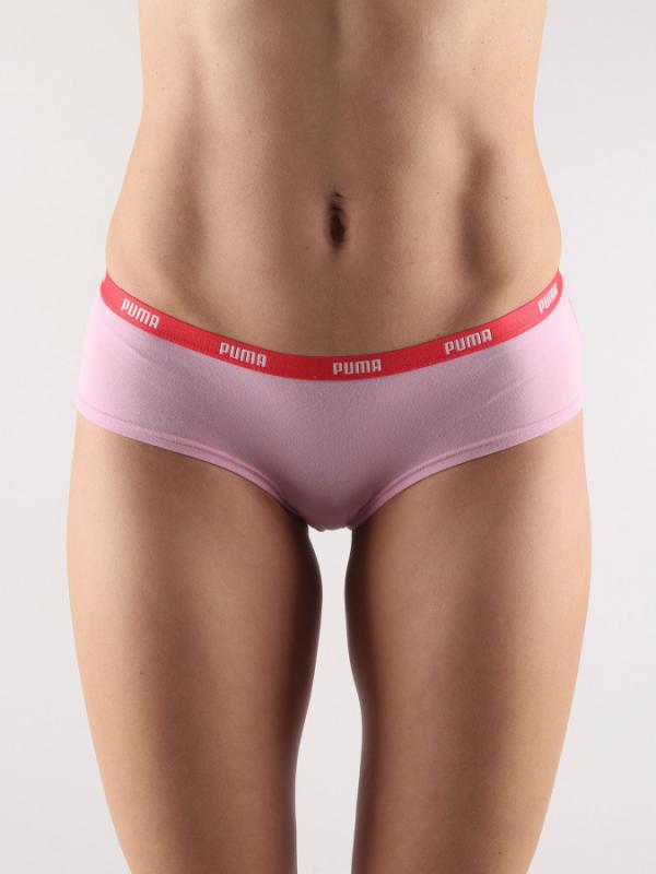 Kalhotky Puma Iconic Hipster 2 Pack Pink Red Růžová