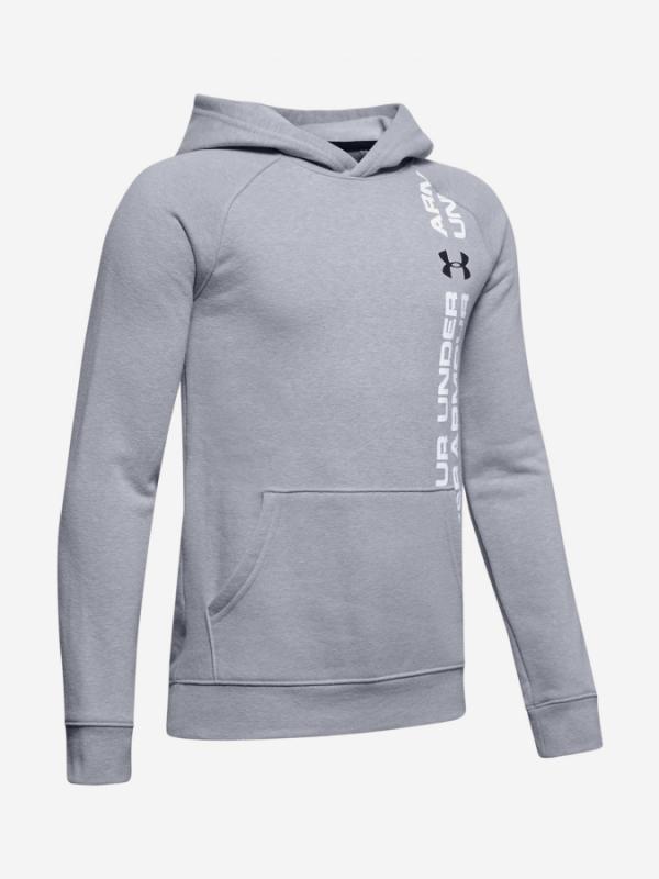 Mikina Under Armour Rival Wordmark Hoody-Gry Šedá