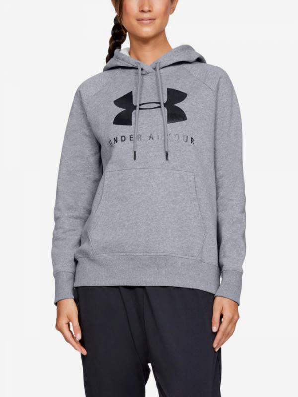 Mikina Under Armour Rival Fleece Sportstyle Graphic Hoodie-G Šedá