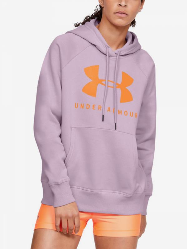 Mikina Under Armour Rival Fleece Sportstyle Graphic Hoodie-P Růžová