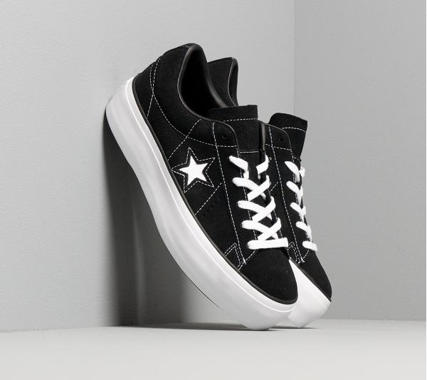 Converse One Star Platform Black/ Black/ White