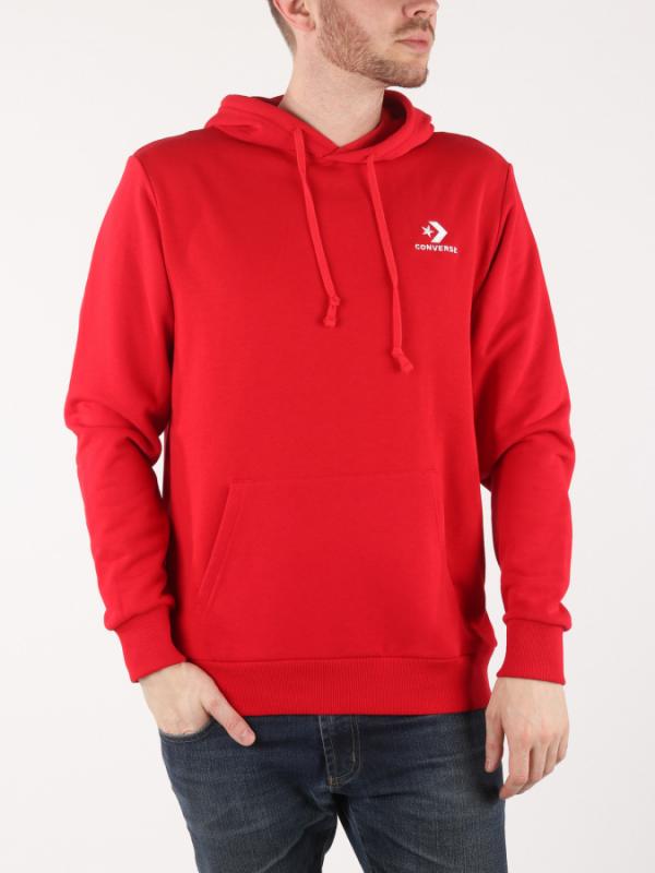 Mikina Converse M Star Chevron Emb Po Hoodie Červená