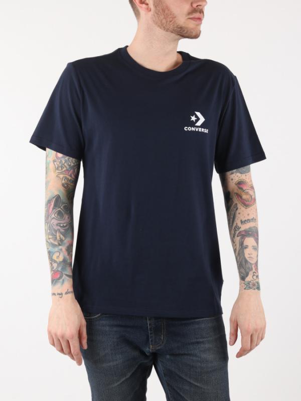 Tričko Converse M Left Chest Star Chevron Tee Modrá