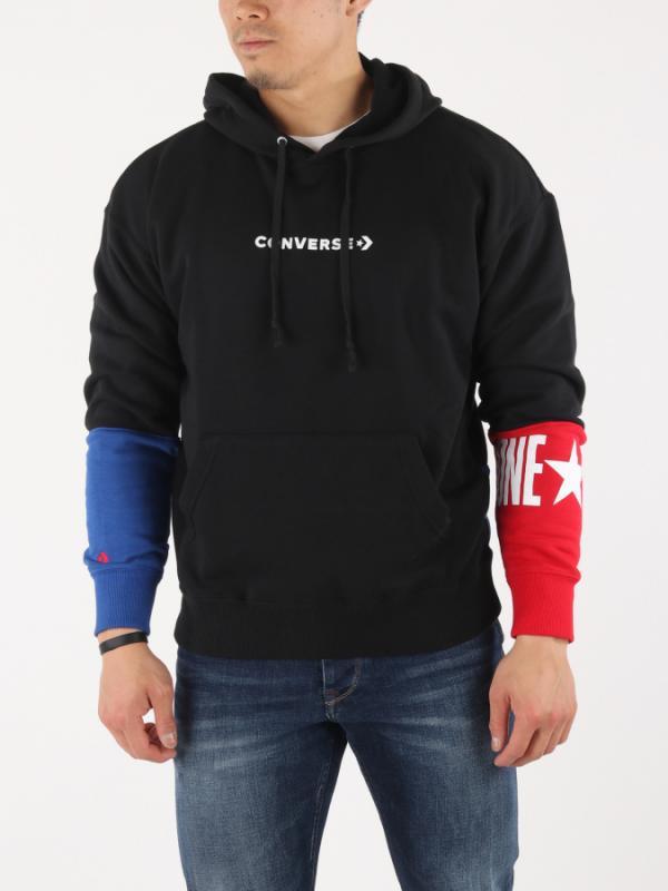Mikina Converse M One Star Block Pck Po Hoodie Černá