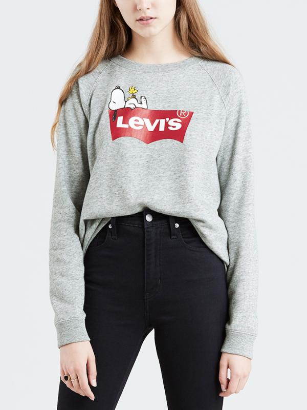 Tričko LEVI'S Relaxed Graphic Crew Šedá