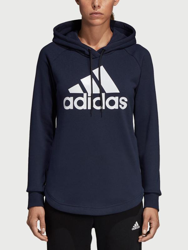 Mikina adidas Performance W Mh Bos Oh Hd Modrá