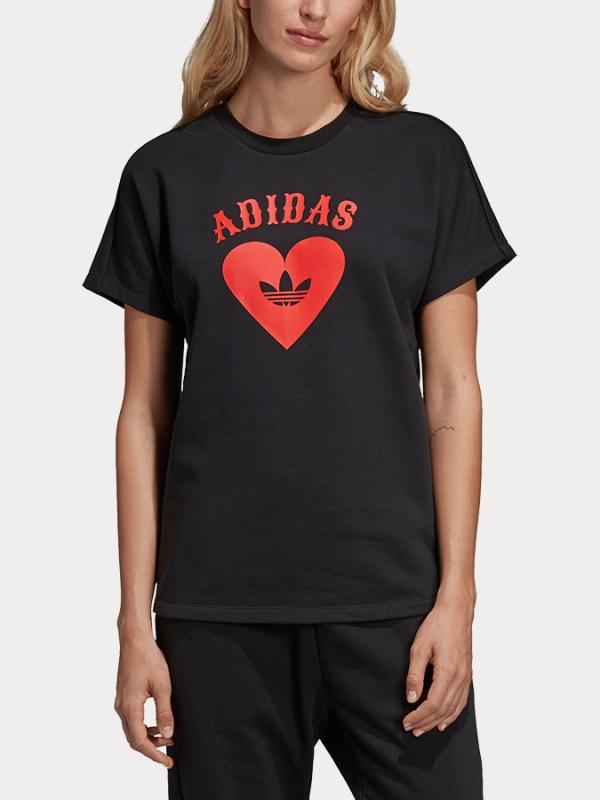 Tričko adidas Originals Vday Tee Černá