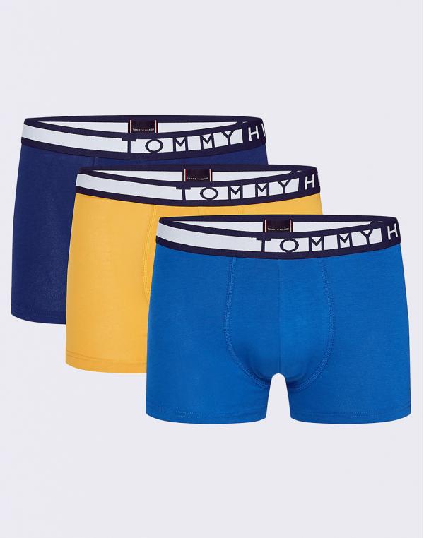 Tommy Hilfiger 3P Low Rise Trunk 0W8 Sunflower/Blue Depths/Lapis Blue M
