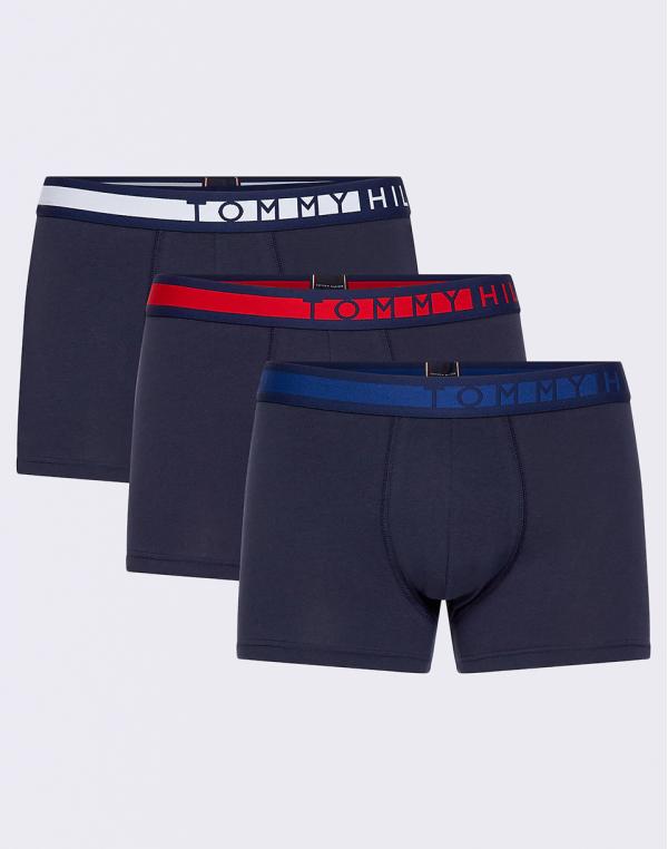 Tommy Hilfiger 3P Trunk 991 White/Tango Red/Blue Depths L