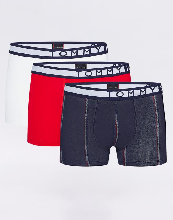 Tommy Hilfiger 3P Trunk Stripe 0SN Tango Red/White/Navy Blazer L