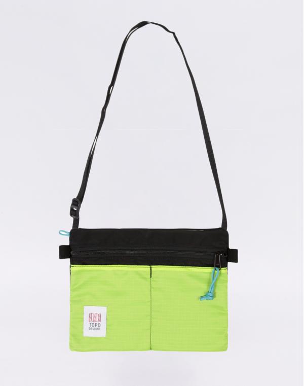 Topo Designs Accessory Shoulder Bag Black/Neon Yellow