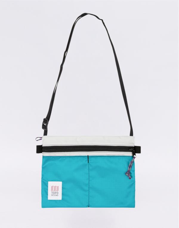 Topo Designs Accessory Shoulder Bag White/Turqouise