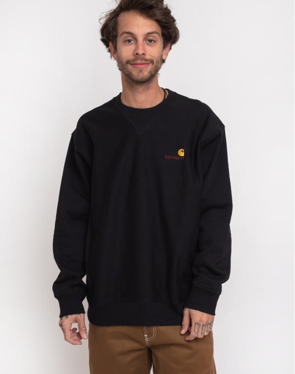 Carhartt WIP American Script Sweat Black S