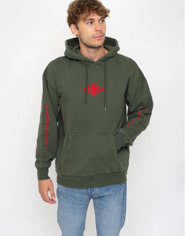 Han Kjøbenhavn Artwork Hoodie Faded Army XL
