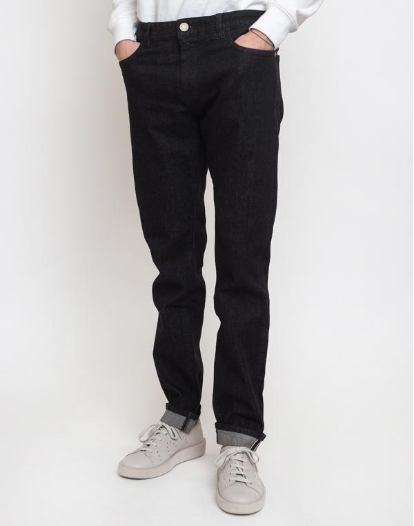 Knowledge Cotton Ash Tapered Slim Black Rinse Stretched Selvedge Denim 3042 Black Rinse W33/L32