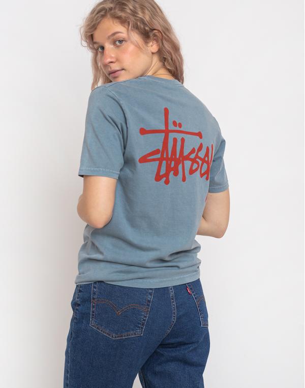 Stüssy Basic Logo Pig. Dyed Tee Slate M