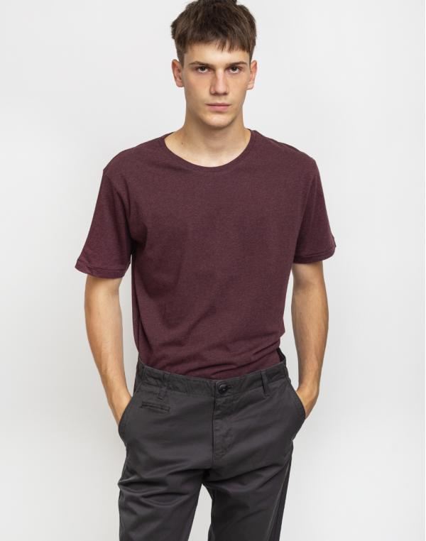 Knowledge Cotton Basic Regular Fit O-Neck Tee 1258 Decadent Choklade Melange XL