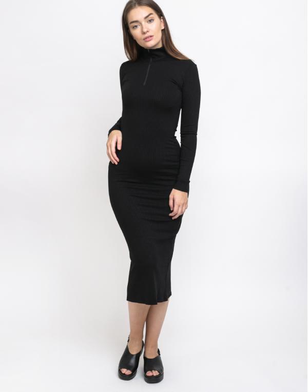 Thinking MU Black Lin Neck Dress Black S