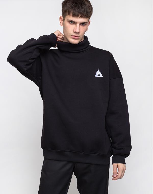 North Hill Black Logo Turtleneck Black XL