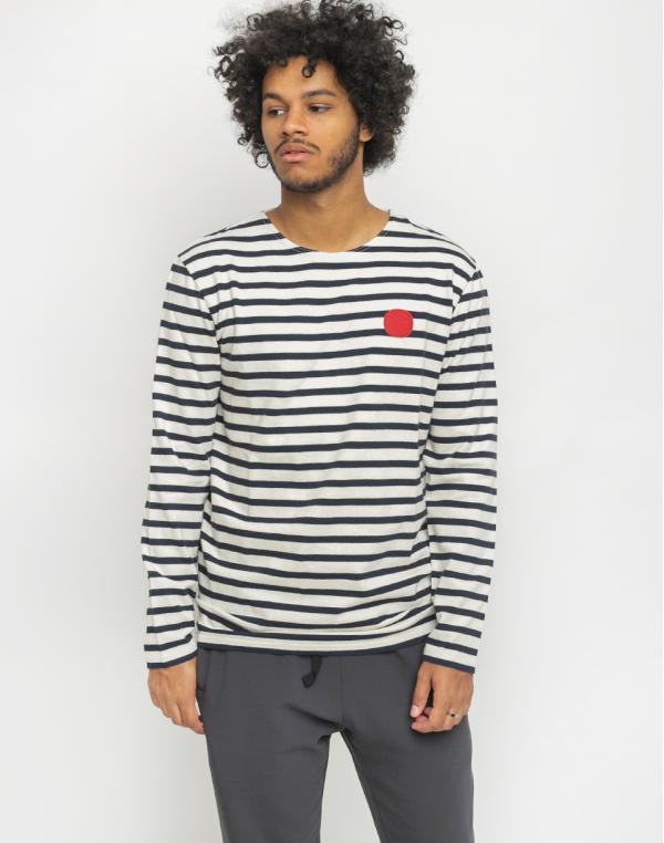 Loreak Boatneck Dot Ecru Navy S