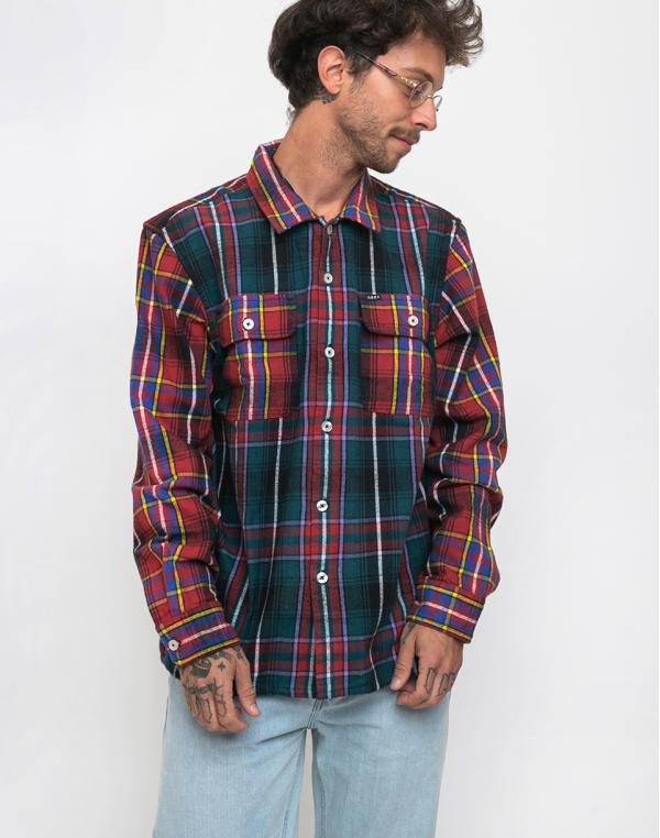 Obey Capital Woven DEEP TEAL MULTI XL