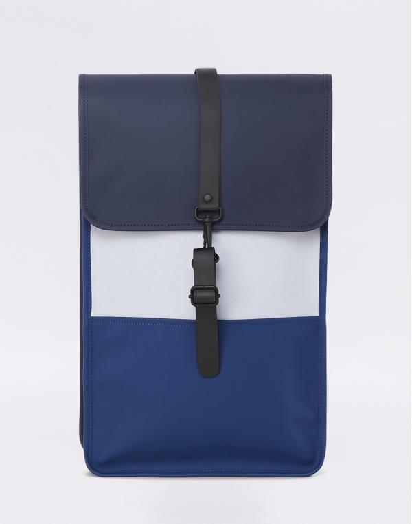 Rains Color Block Backpack Blue/Ice Grey