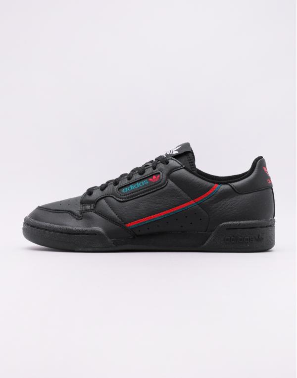 adidas Originals Continental 80 Core Black / Scarlet / Collegiate Green 46