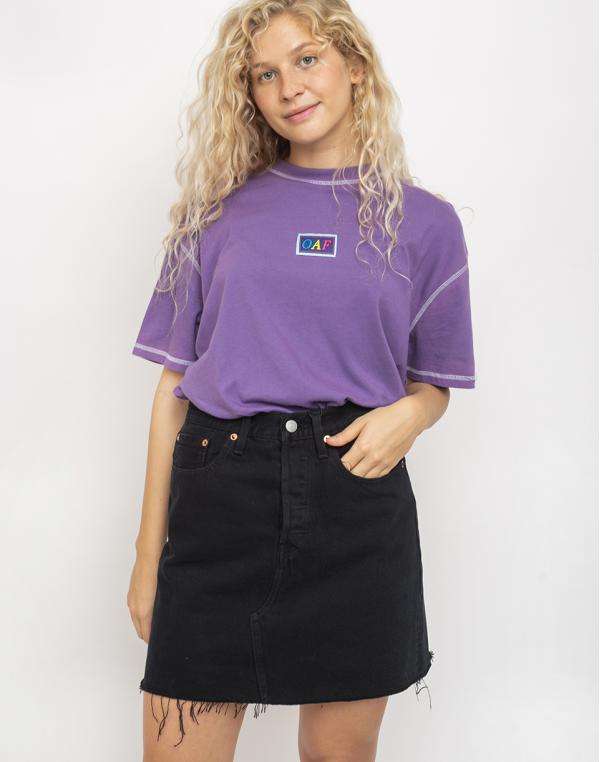 Lazy Oaf Contrast Stitch Oaf T-shirt Purple L