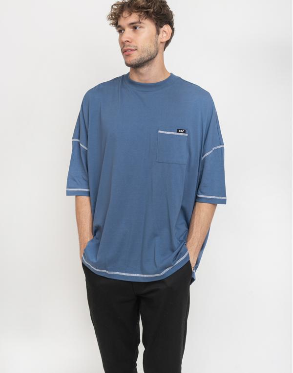 Lazy Oaf Contrast Stitch Oaf Tee Blue