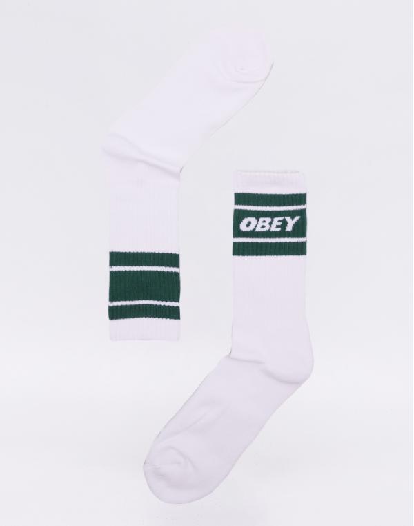 Obey Cooper II Socks White / Deep Teal