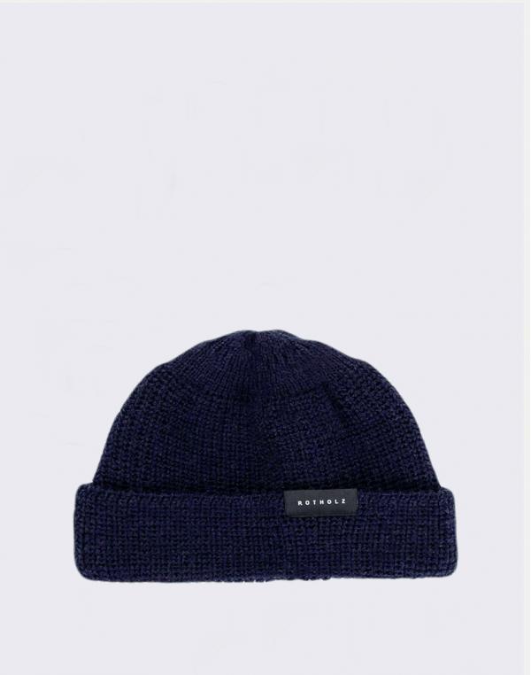 Rotholz Cropped Beanie Navy