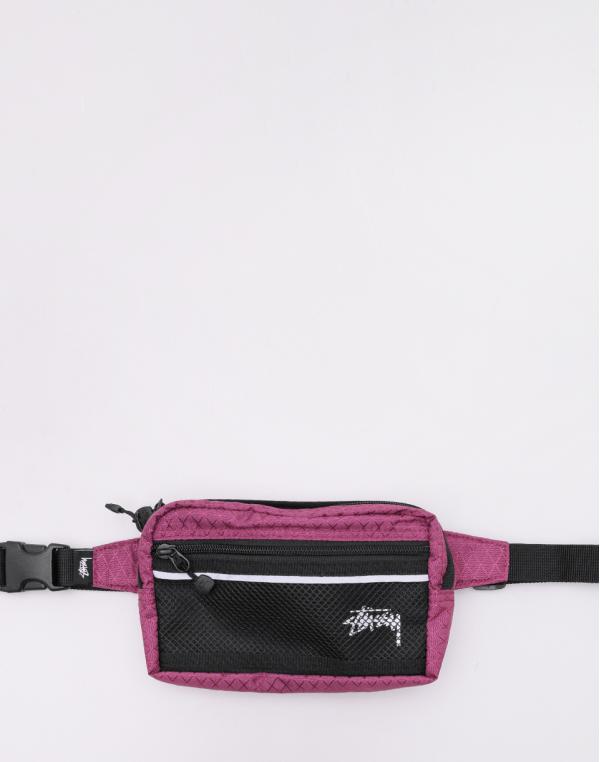 Stüssy Diamond Ripstop Waist Bag Berry