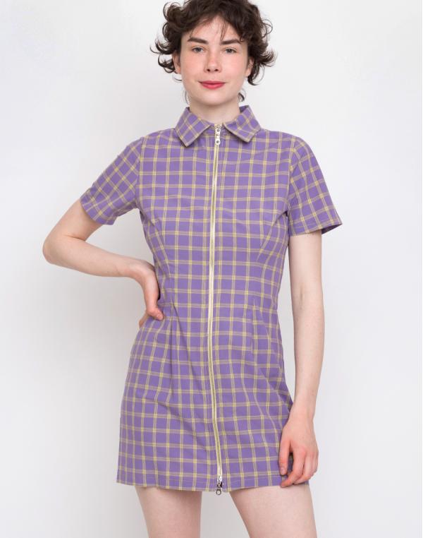 The Ragged Priest Dimension Dress Lilac/Yellow Check L