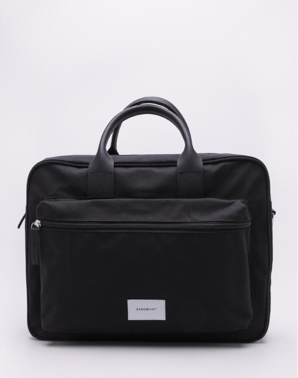 Sandqvist Emil Black with Black Leather